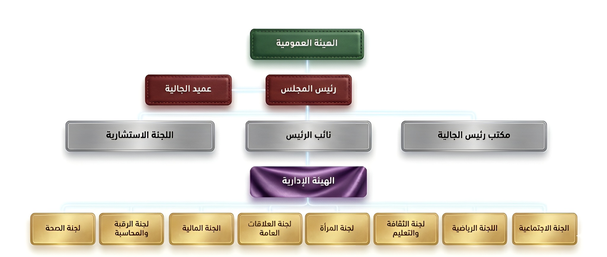 الهيكل الاداري للجالية